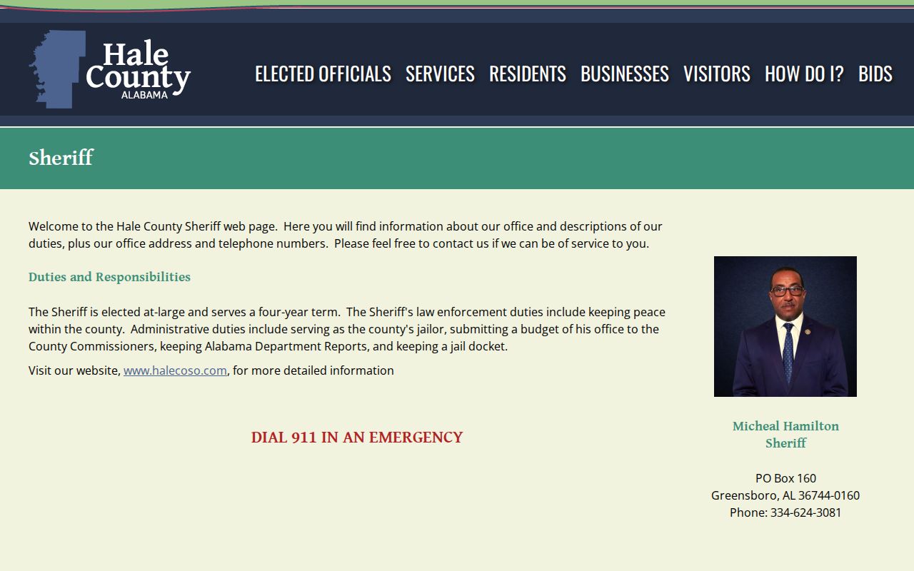 Hale County Jail release records sheriff source page